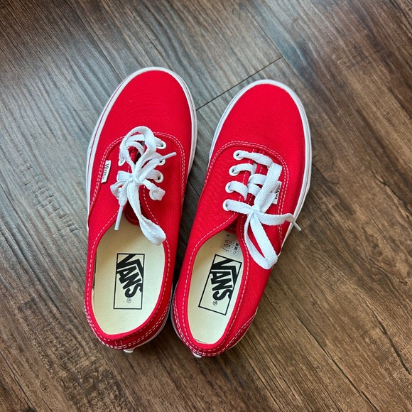 New in Box • Vans • Authentic Shoe • Red • Size 7 - Picture 7 of 8